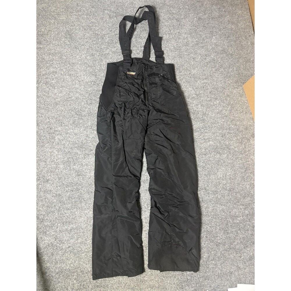 Columbia Snow Pants Mens S Black Insulated Winter Bib Suspenders Ski Snowboard